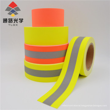 Fire Retardant Cotton Aramid Fabric Retro Reflective Tape for Firefighter